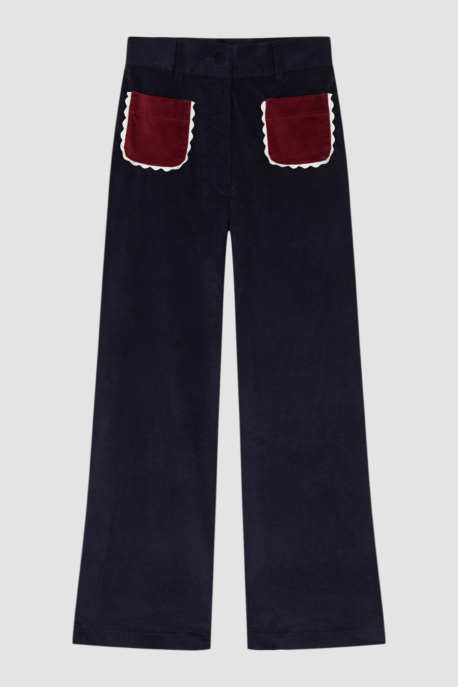Rib Pants Velvet Navy