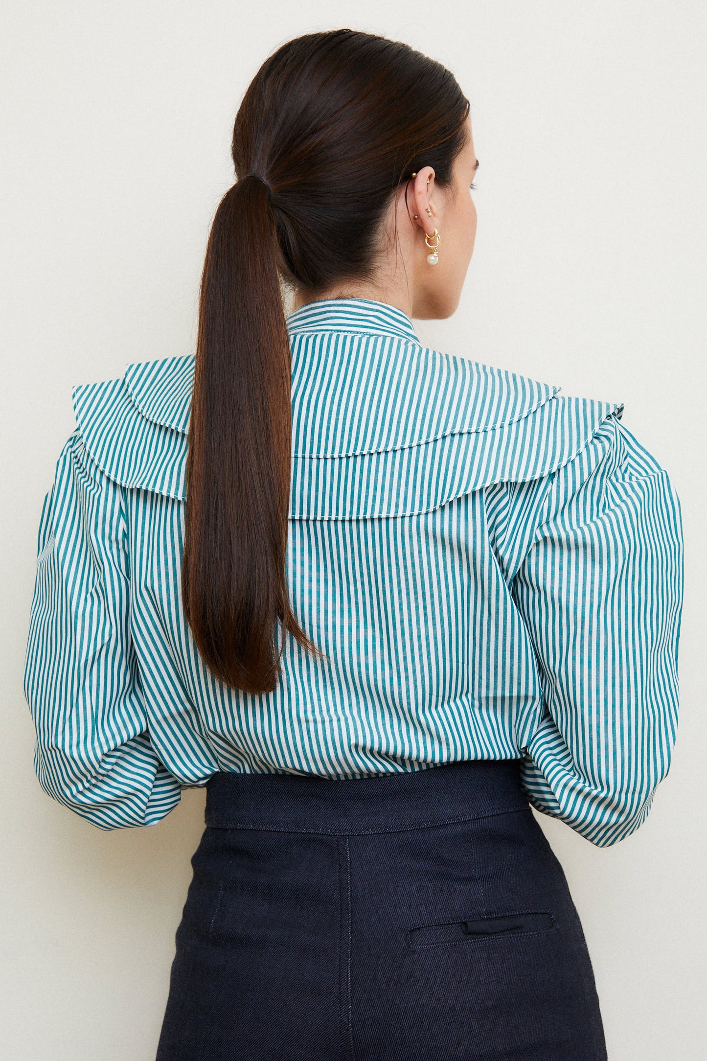 Double Collar Shirt Green