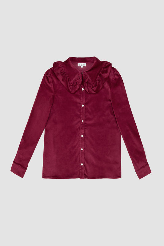 Velvet Shirt Burgundy