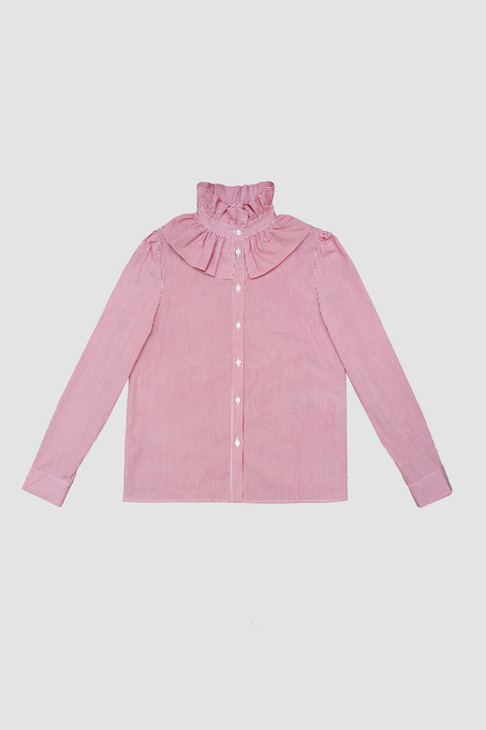 Frill Shirt Red
