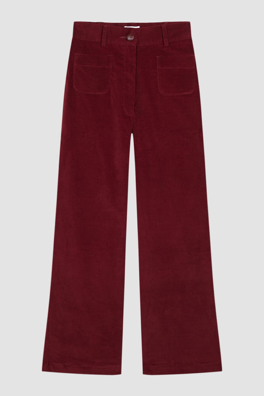 Margot Pants Velvet Burgundy