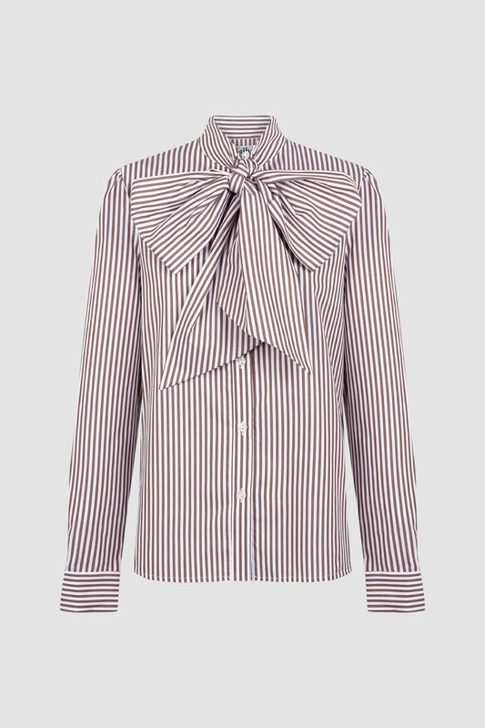 Bow Shirt Brown