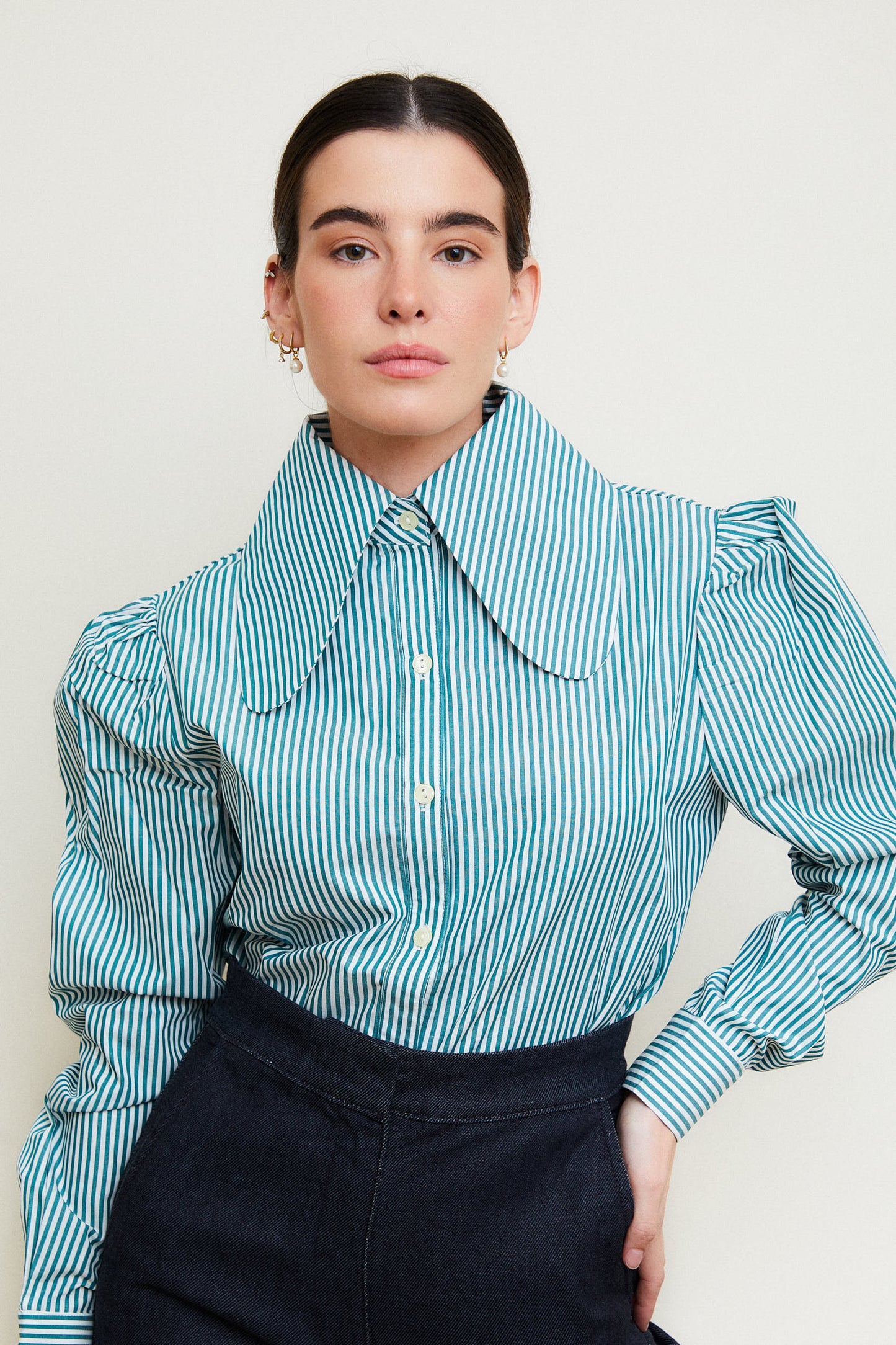 Striped Shirt Green