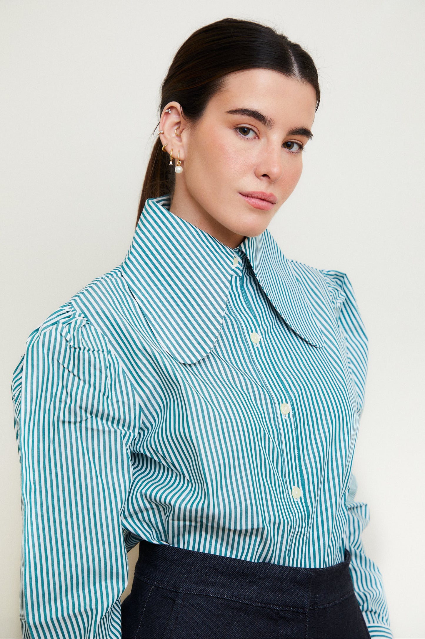 Striped Shirt Green