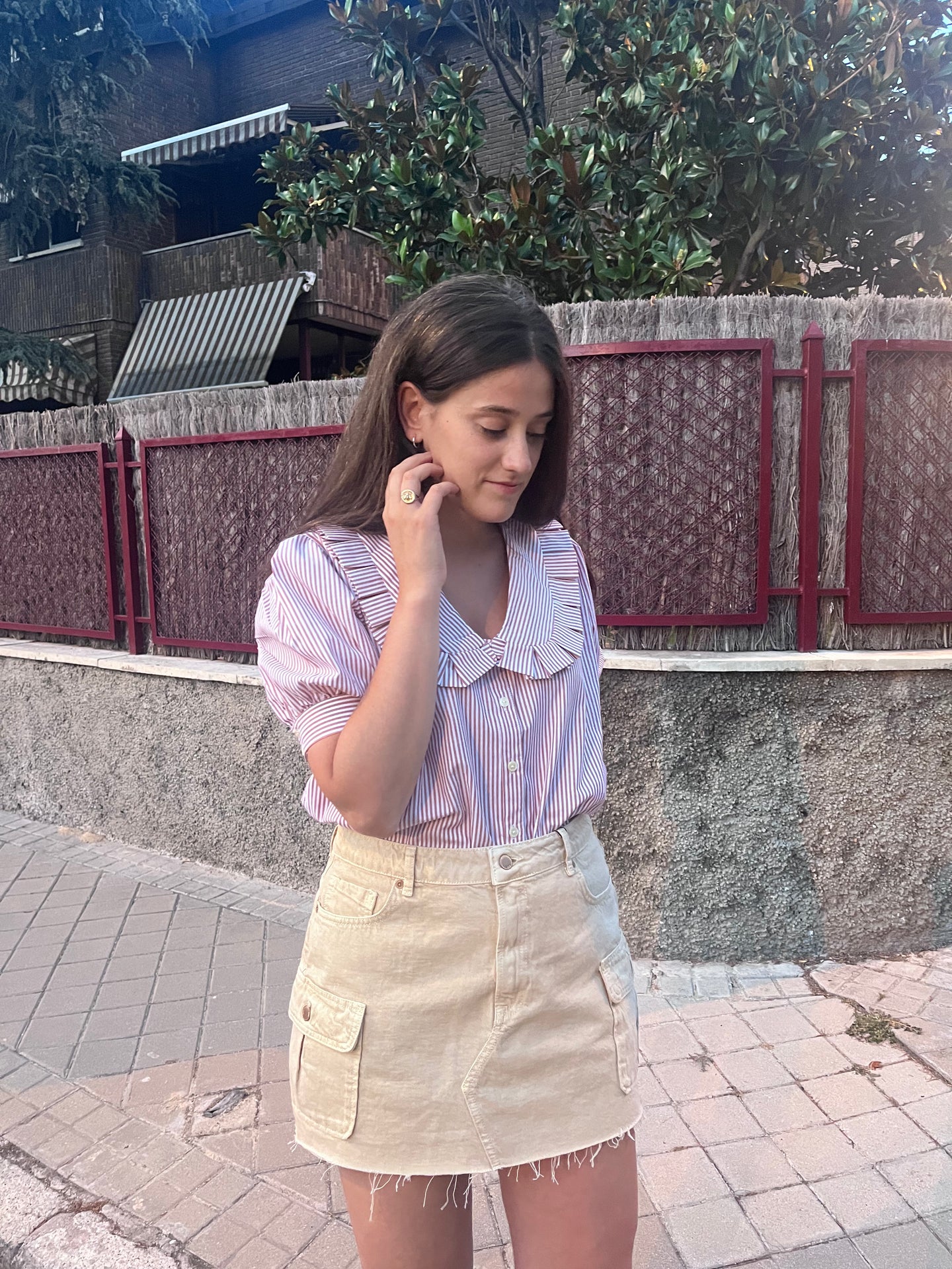 V Shirt Burgundy
